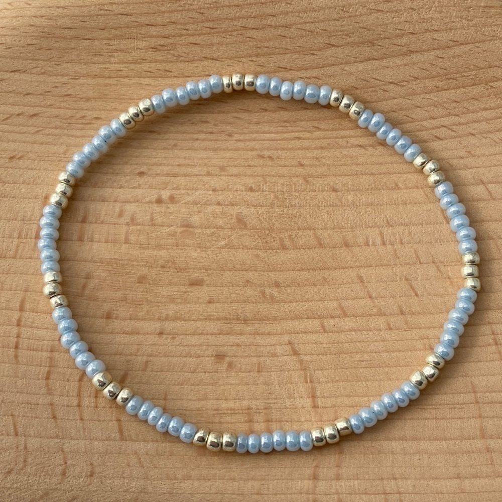 Stretch Beaded Anklet Large - Picture 2 of 9